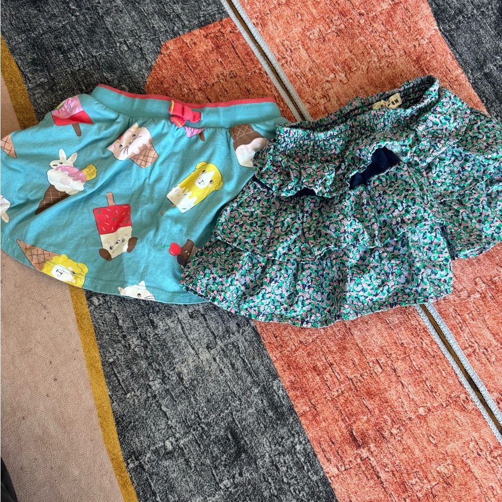 Kids Ice Cream Print Skirt - Blue -only one skirt available.